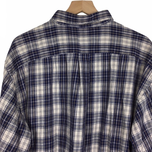 AMERICAN EAGLE Vintage Button Down Shirt Long Sleeve Plaid Flannel Classic XL - Picture 4 of 9